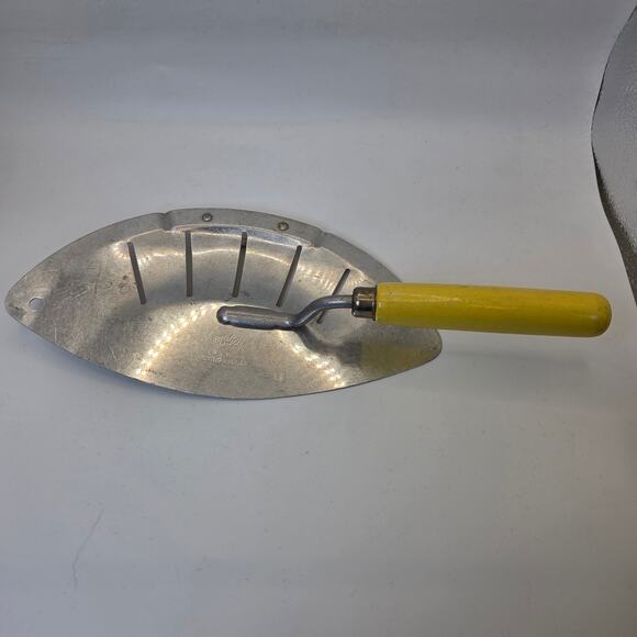 Foley Vintage Aluminum Food Press Rocker Chopper Masher Yellow Handle USA - Picture 1 of 8